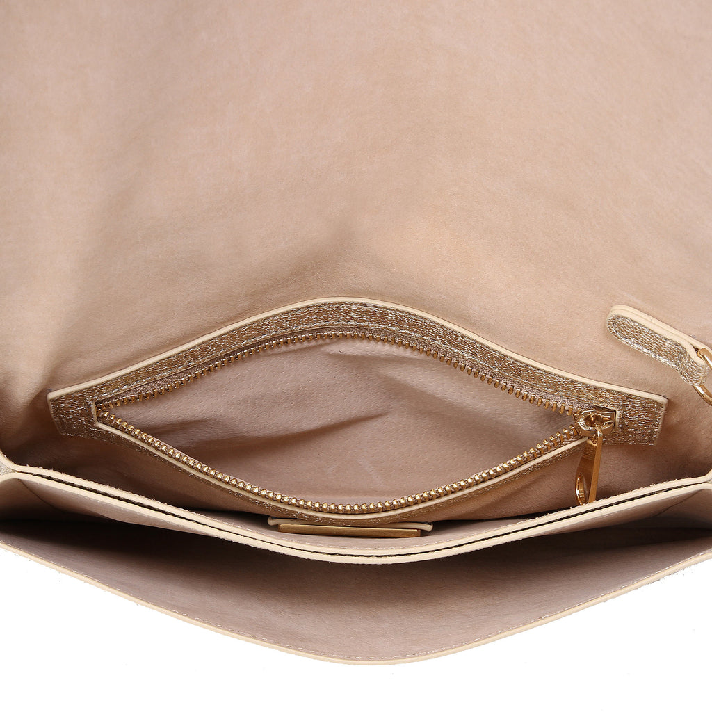 Metallic Gold Envelope Evening Clutch Bag