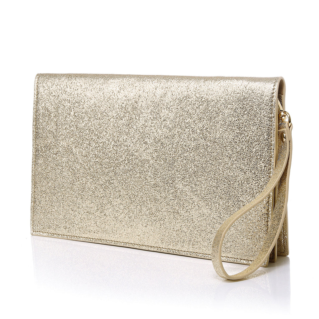 Metallic Gold Envelope Evening Clutch Bag