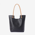 Woven Leather Large Capacity Tote Bag