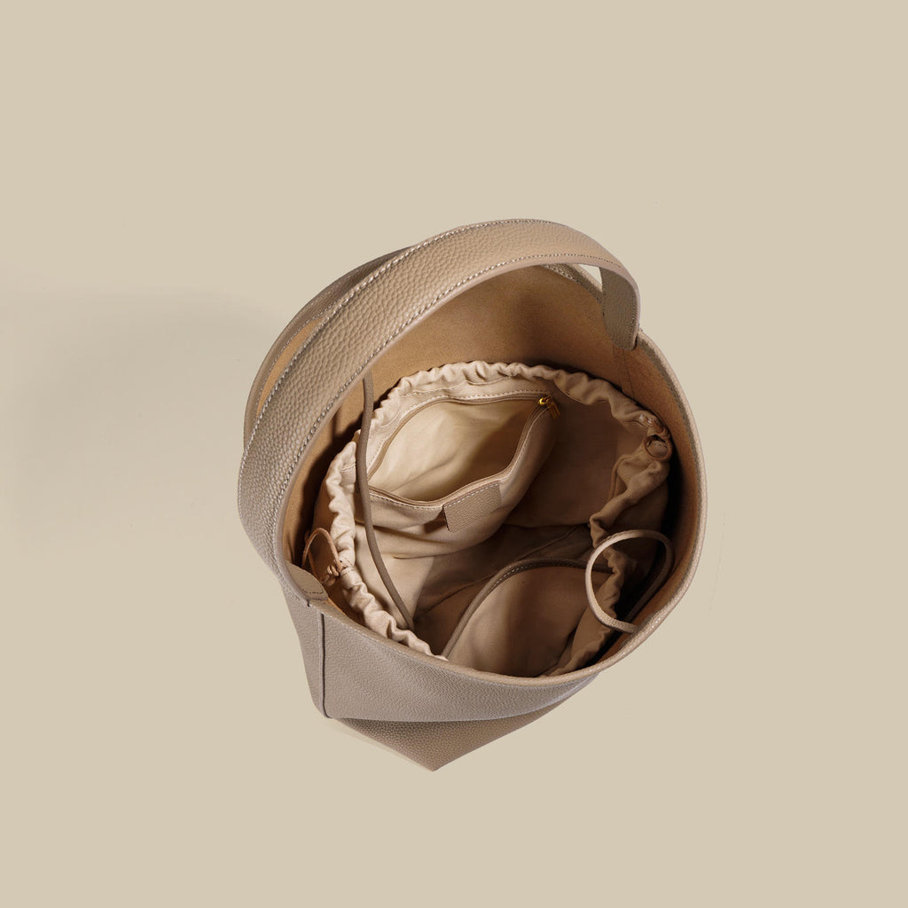 Soft Textured Large-Capacity Bucket Bag