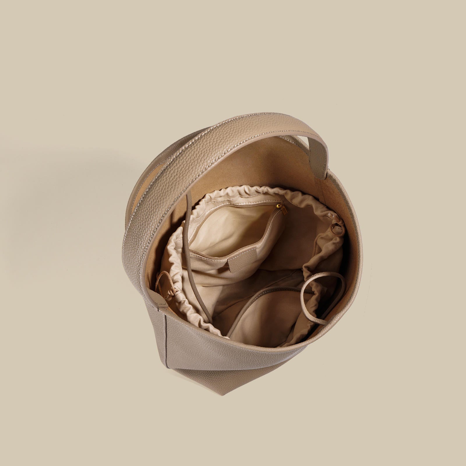 Soft Textured Large-Capacity Bucket Bag