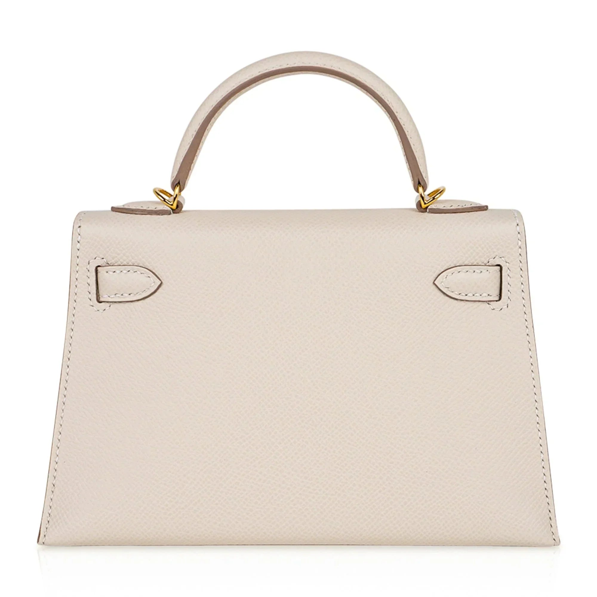 Kelly 20 Mini Sellier Bag Craie Epsom Leather Gold Hardware New w/Box