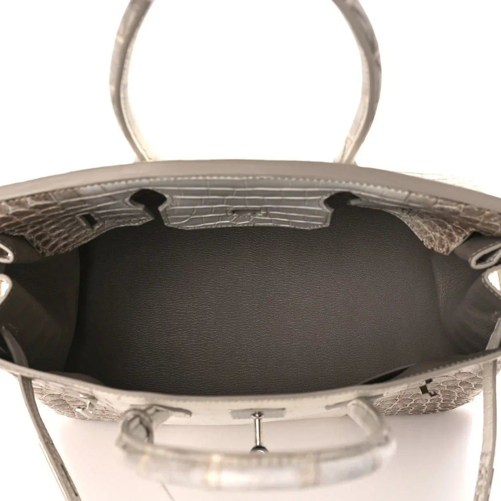Birkin Bag Crocodile-Grain Cowhide Leather Gold Hardware