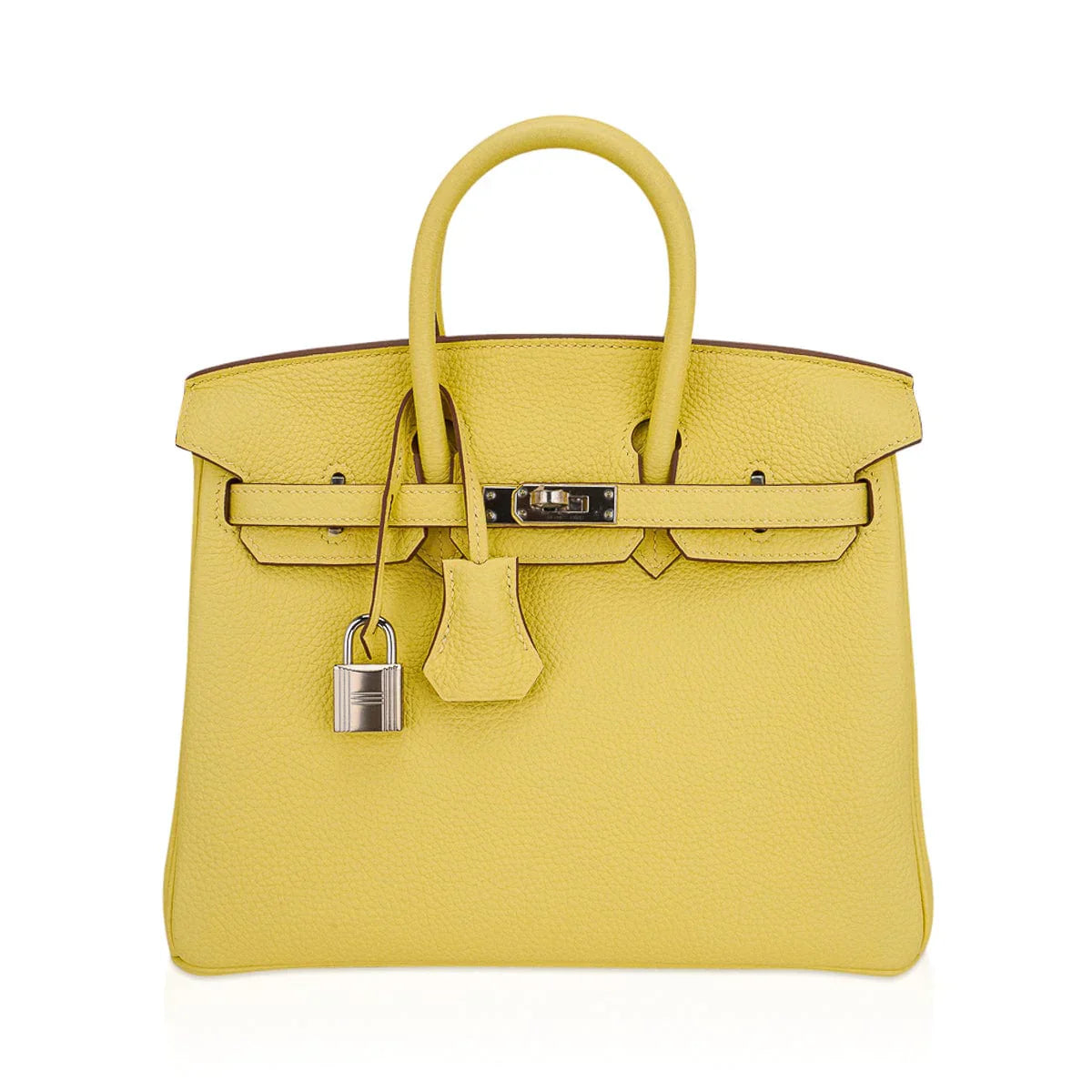 Birkin 25 Bag Jaune Poussin Togo Leather with Palladium Hardware