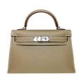 Kelly Sellier Craie and Trench Epsom Brushed Palladium Hardware