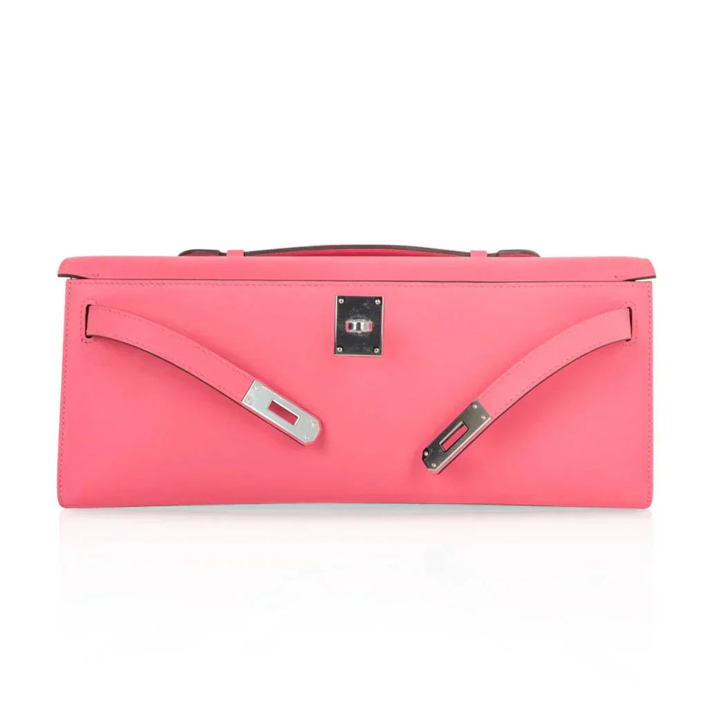 Kelly Cut Bag Pink Rose Azalee Swift with Palladium Hardware