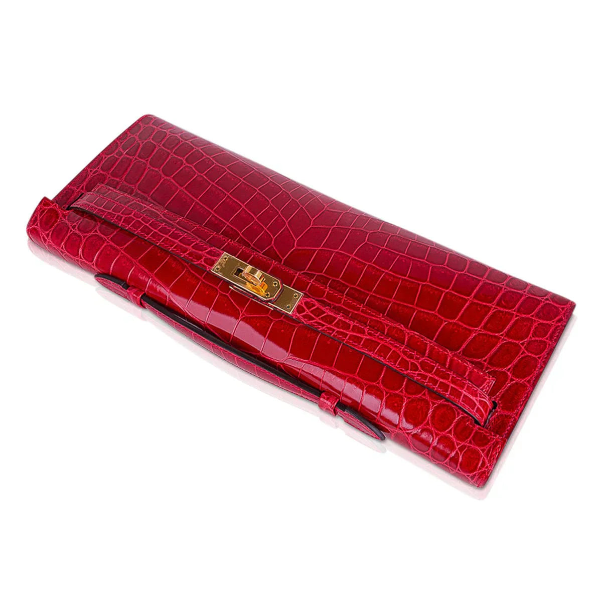 Kelly Cut Bag Braise Niloticus Crocodile with Gold Hardware
