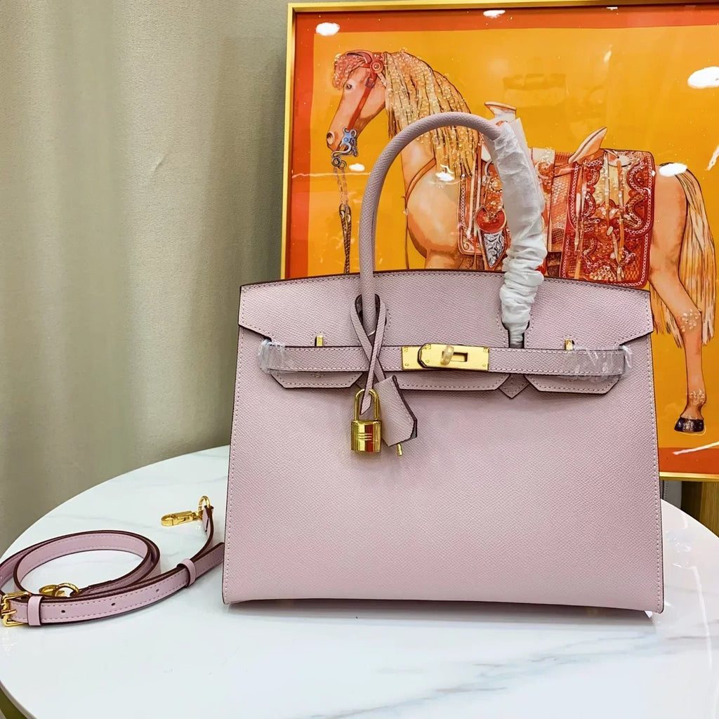 Birkin HSS 25 Epsom Mauve Pâle / Rose Sakura Golden Lock