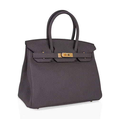 Birkin 30 Bag Etain Gray Coveted Gold Hardware Togo