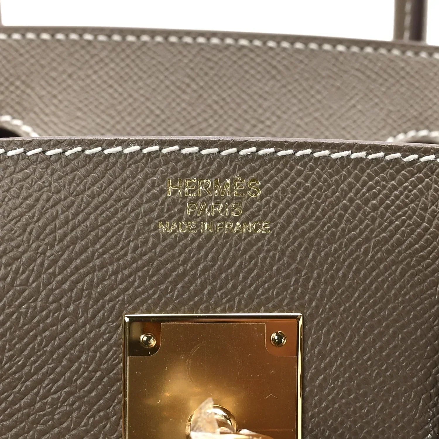 Birkin Sellier 30 Etoupe Epsom Quilted Epsom Leather