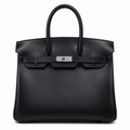 Rare Limited Edition Birkin 30cm So Black Total Matte-Hardware Luxury Tote
