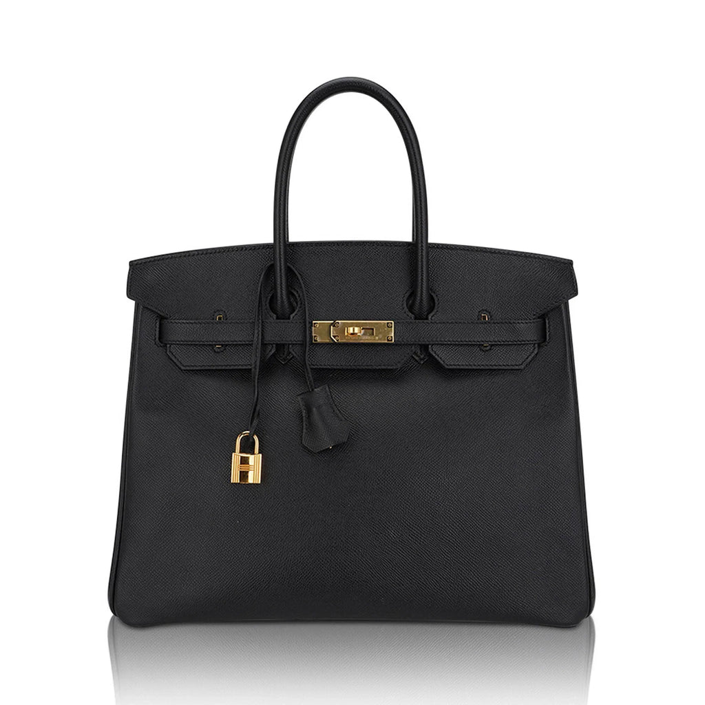 Birkin 35 Bag Black Epsom Leather with Gold Hardware