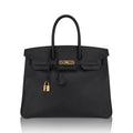 Birkin 35 Bag Black Epsom Leather with Gold Hardware