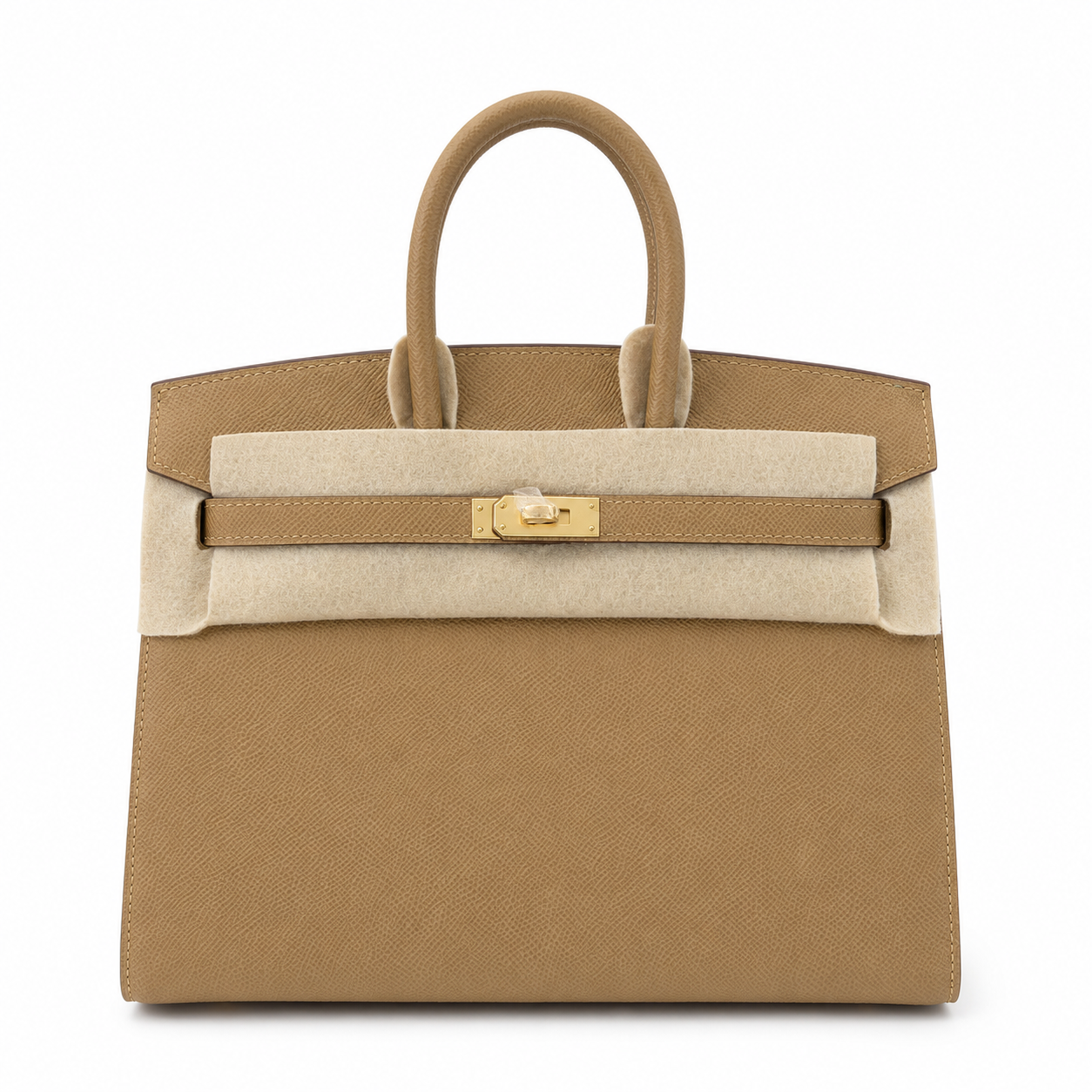 Birkin 25 Sellier 4B Biscuit Epsom Gold Hardware