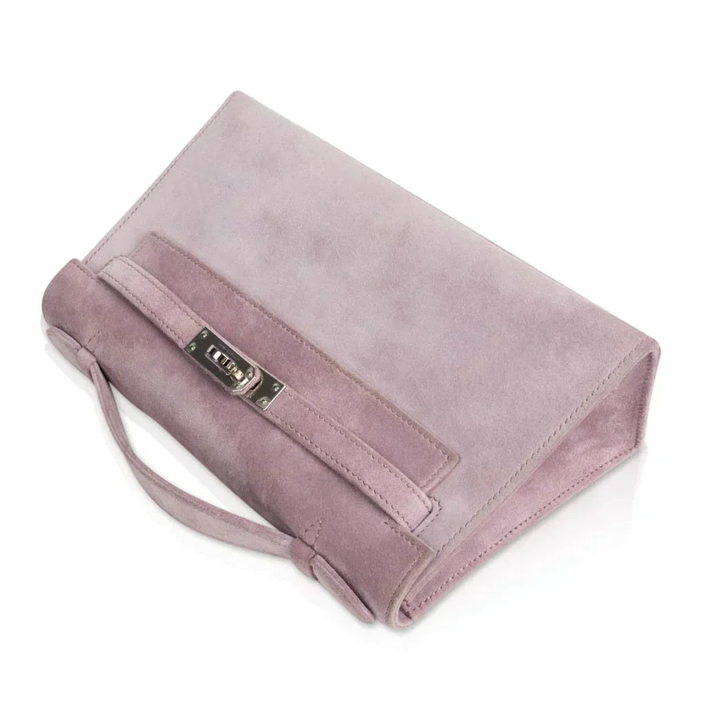 Kelly Pochette Lilac Doblis Suede Palladium