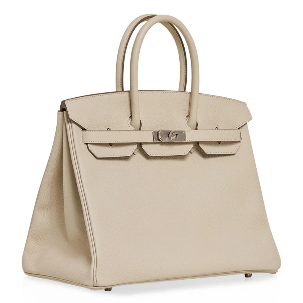 Birkin 35 Bag Craie Epsom Palladium Hardware