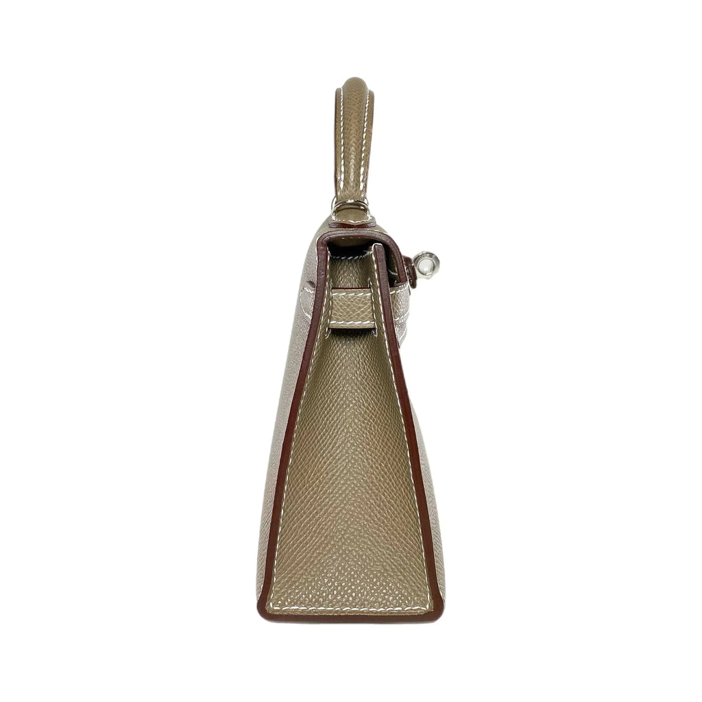 Kelly Sellier Craie and Trench Epsom Brushed Palladium Hardware