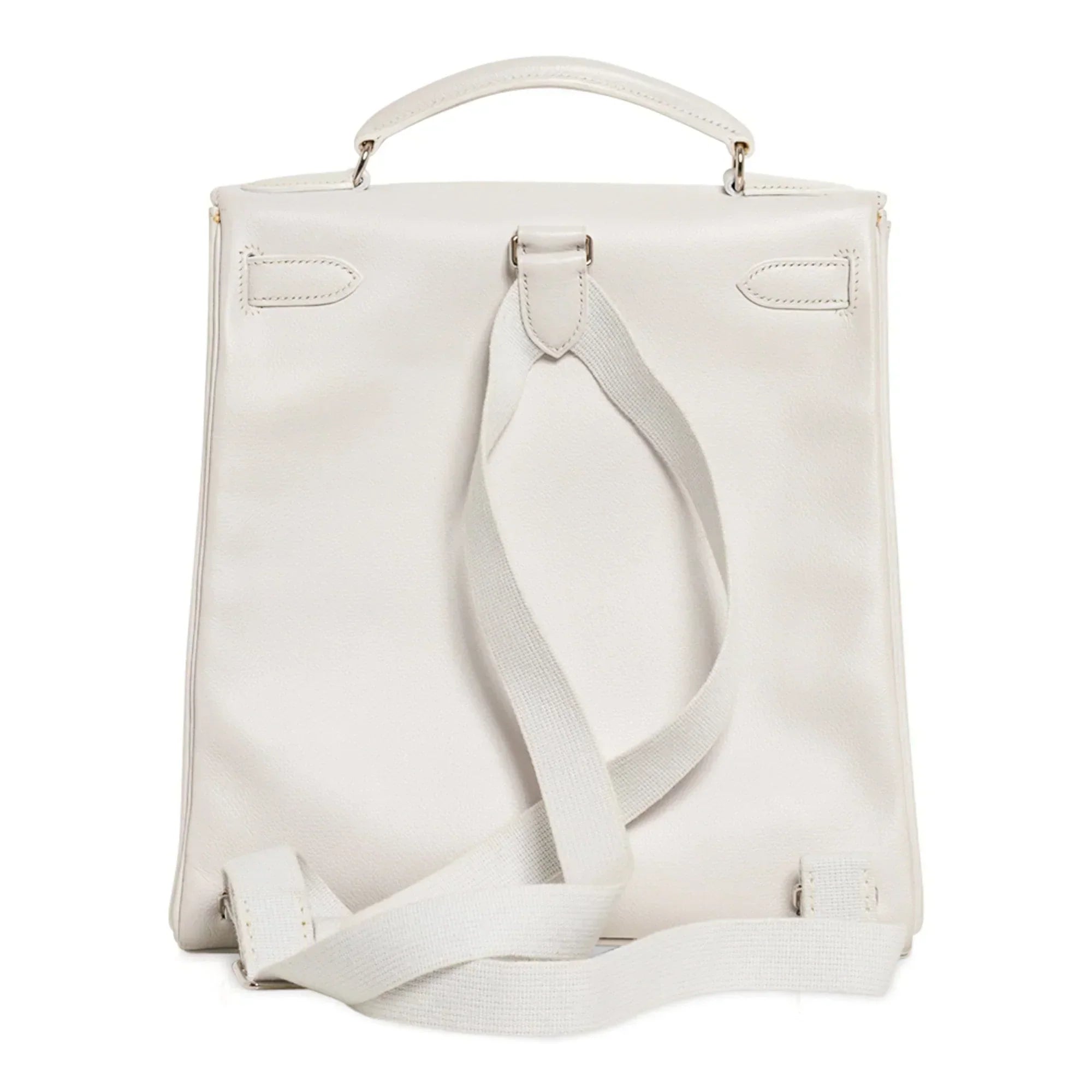 Kelly Ado 28 Bag White Evergrain Palladium Hardware