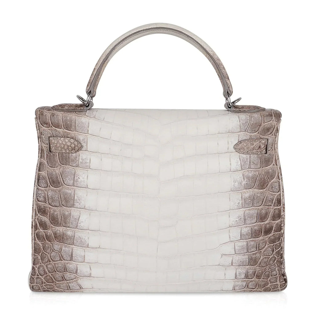 Limited Edition Kelly 32 Bag in Himalaya Crocodile with Palladium Hardware