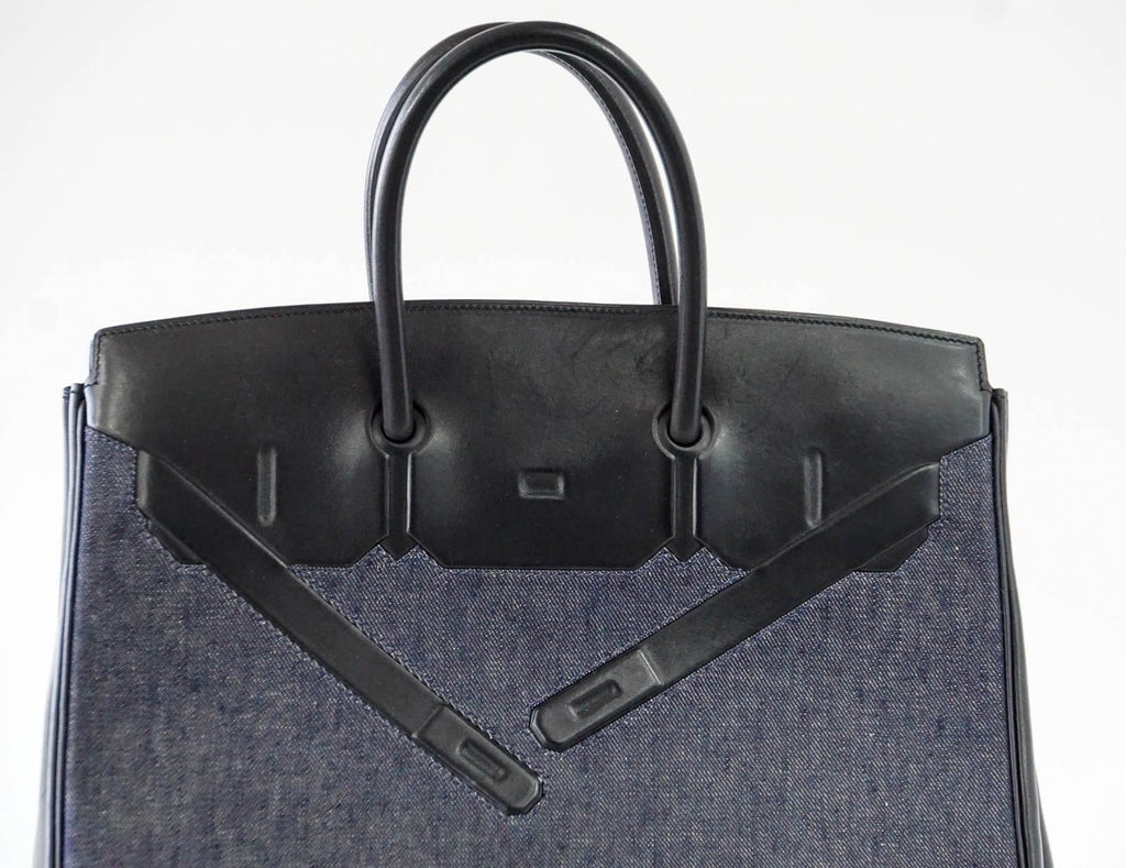 Birkin 35 Bag Rare Limited Edition Denim Shadow