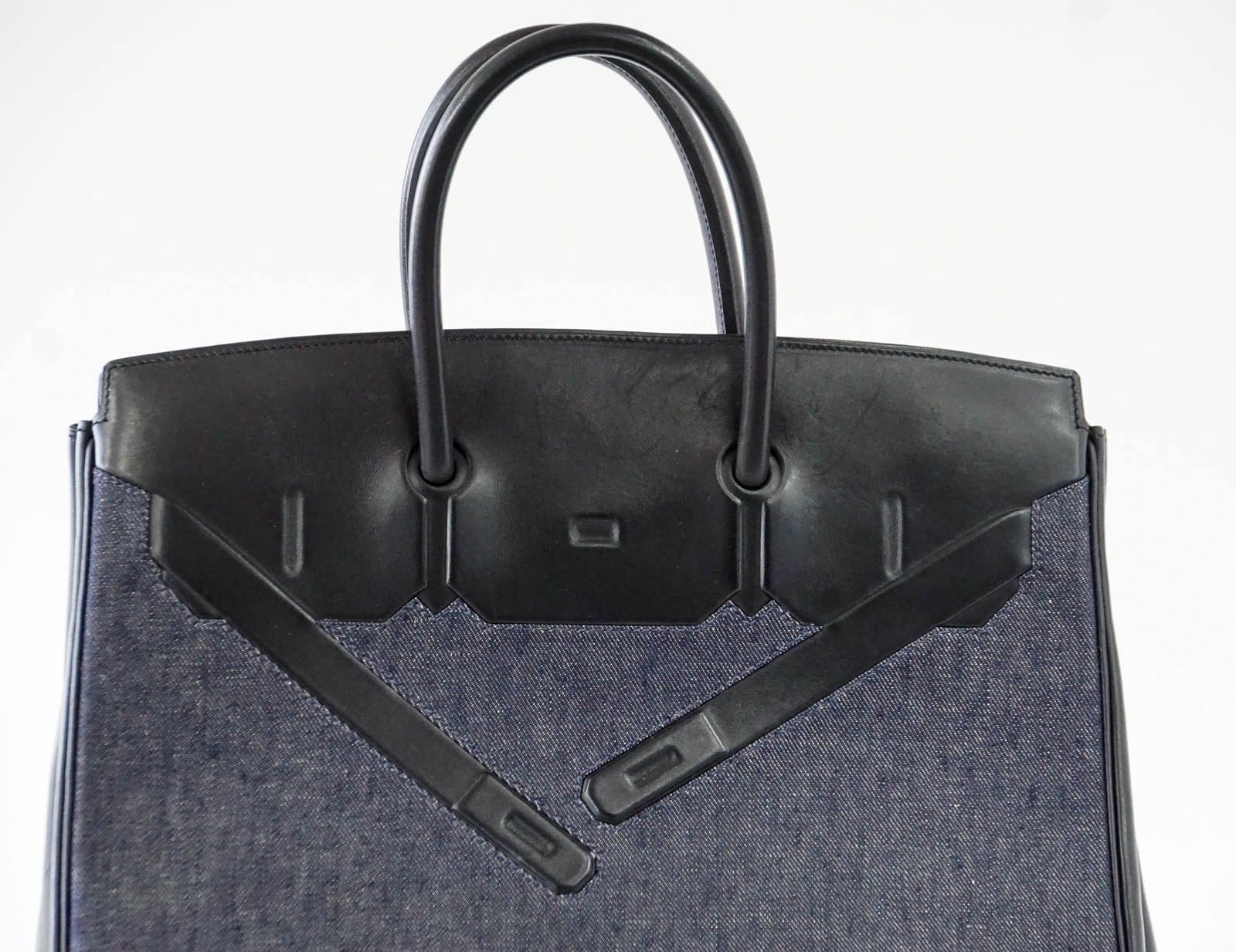 Birkin 35 Bag Rare Limited Edition Denim Shadow