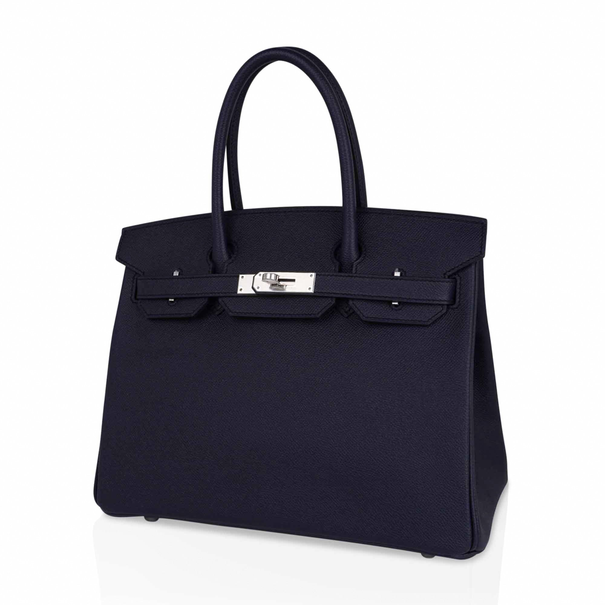 Birkin 30 Bag Indigo Epsom Palladium Hardware New w/ Box