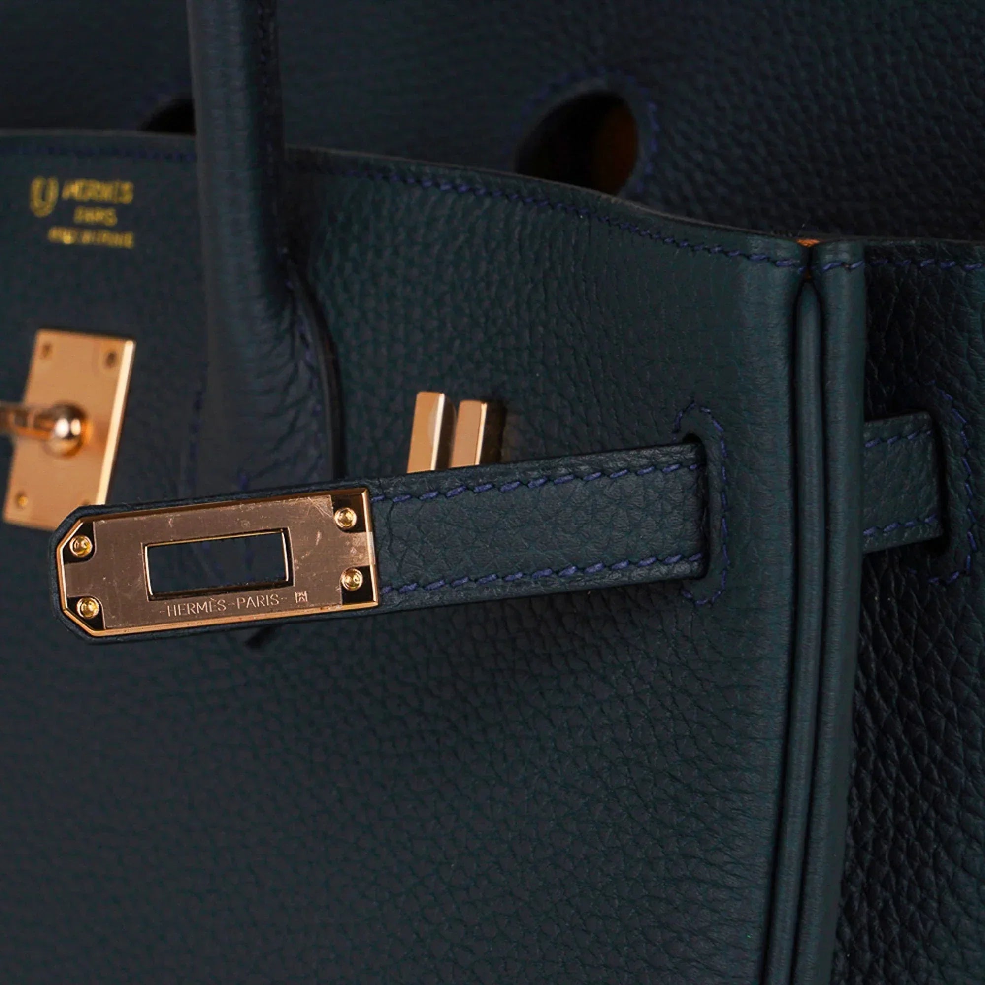 Special Order HSS Birkin 25 Bag Vert Cypress Togo Leather with Rose Gold Hardware