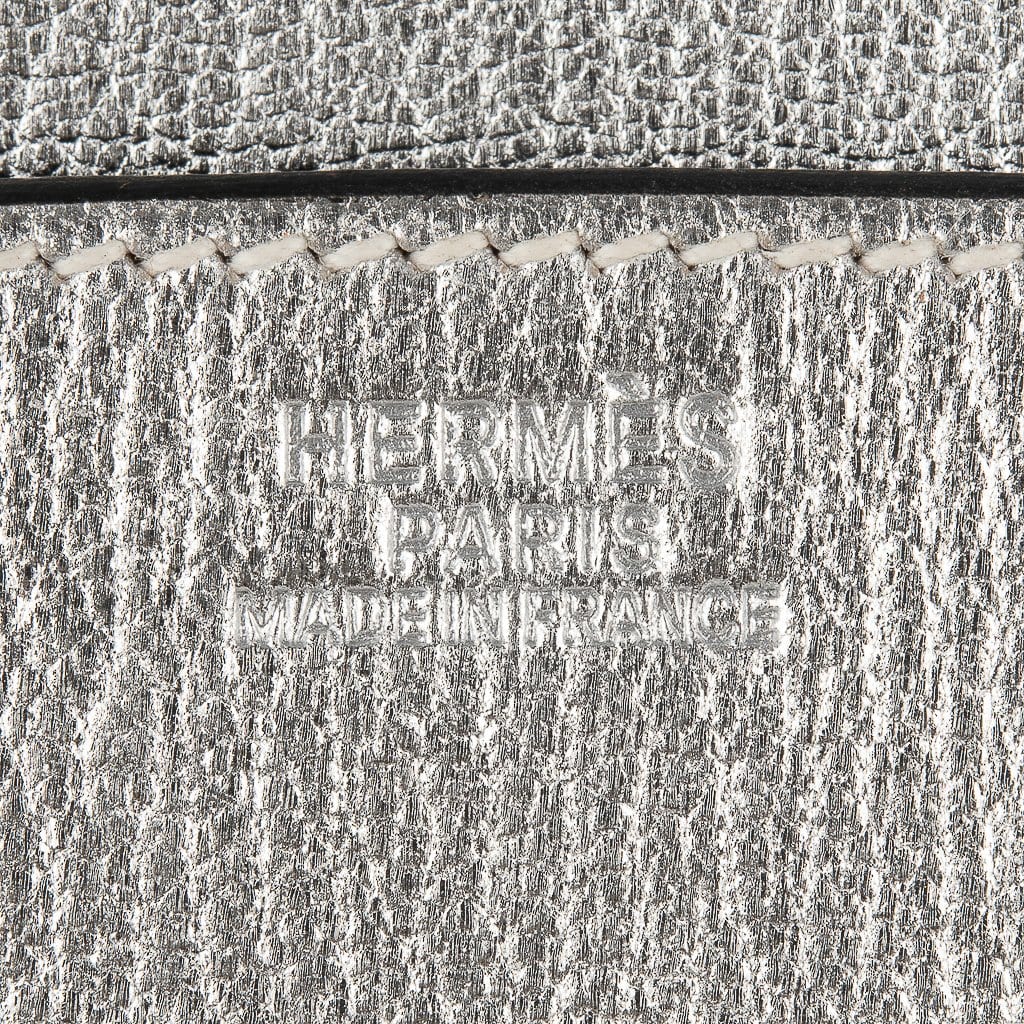 Limited Edition Birkin 30 Bag Silver Metallic Chevre Leather with Palladium Hardware