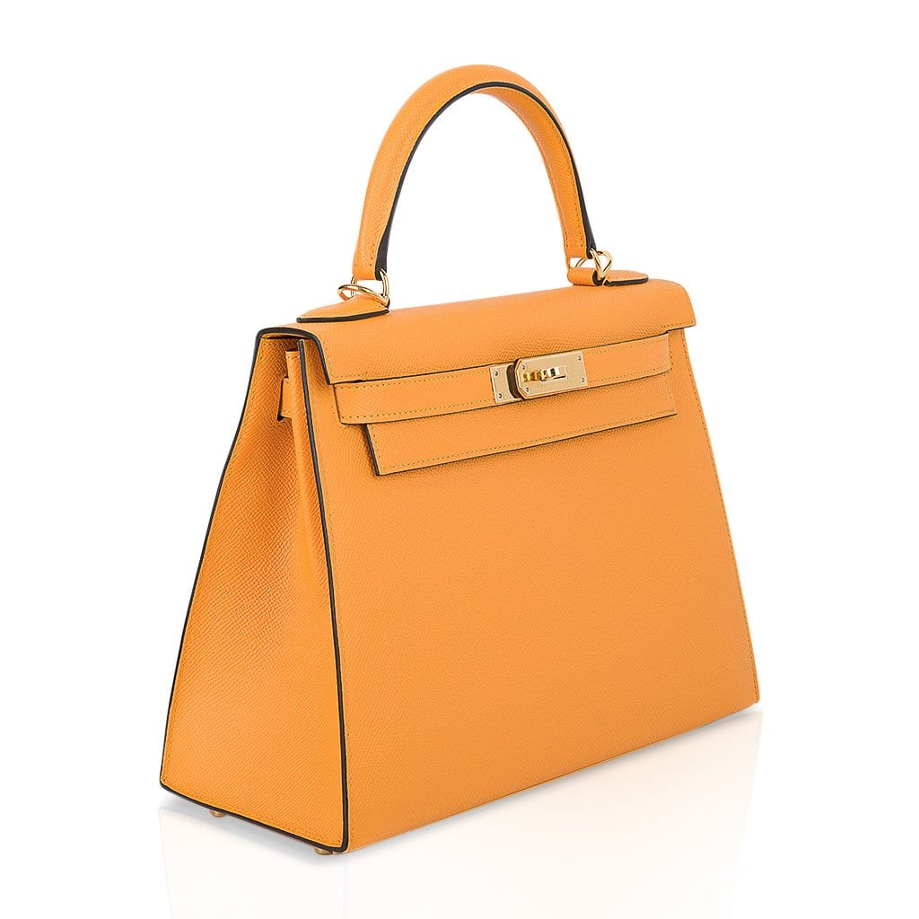 Kelly Sellier 28 Bag Jaune D’Or Epsom Leather Gold Hardware