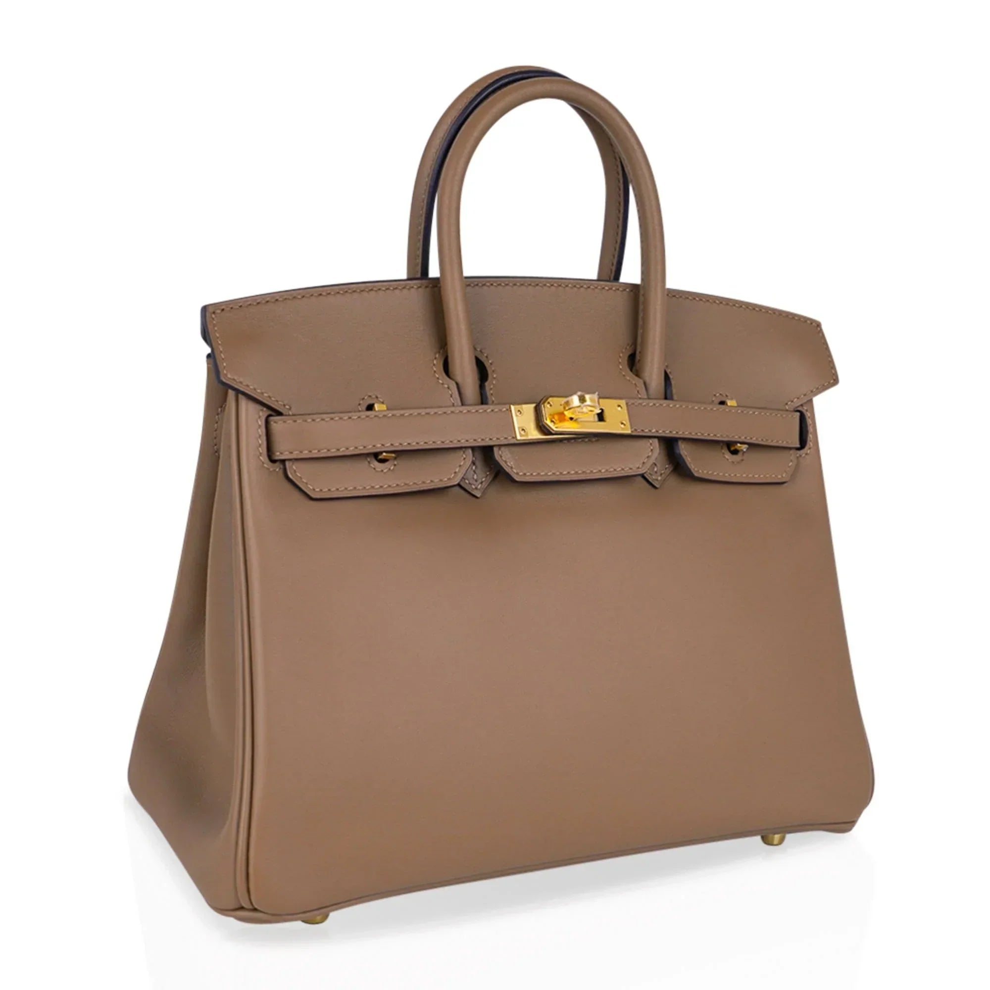 Birkin 25 Beige De Weimar Veau Jonathan Leather Gold Hardware