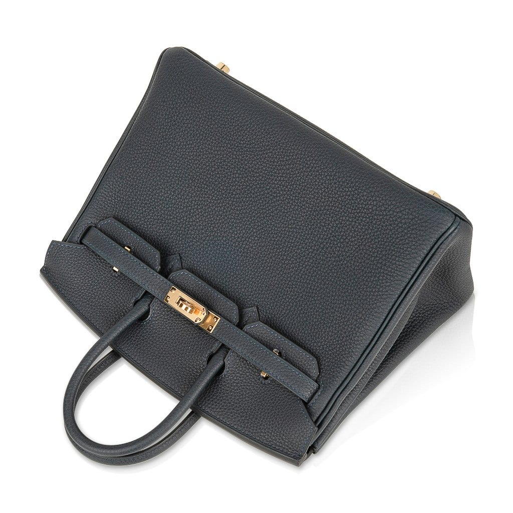 Birkin 25 Bag Vert Rousseau Togo Gold Hardware