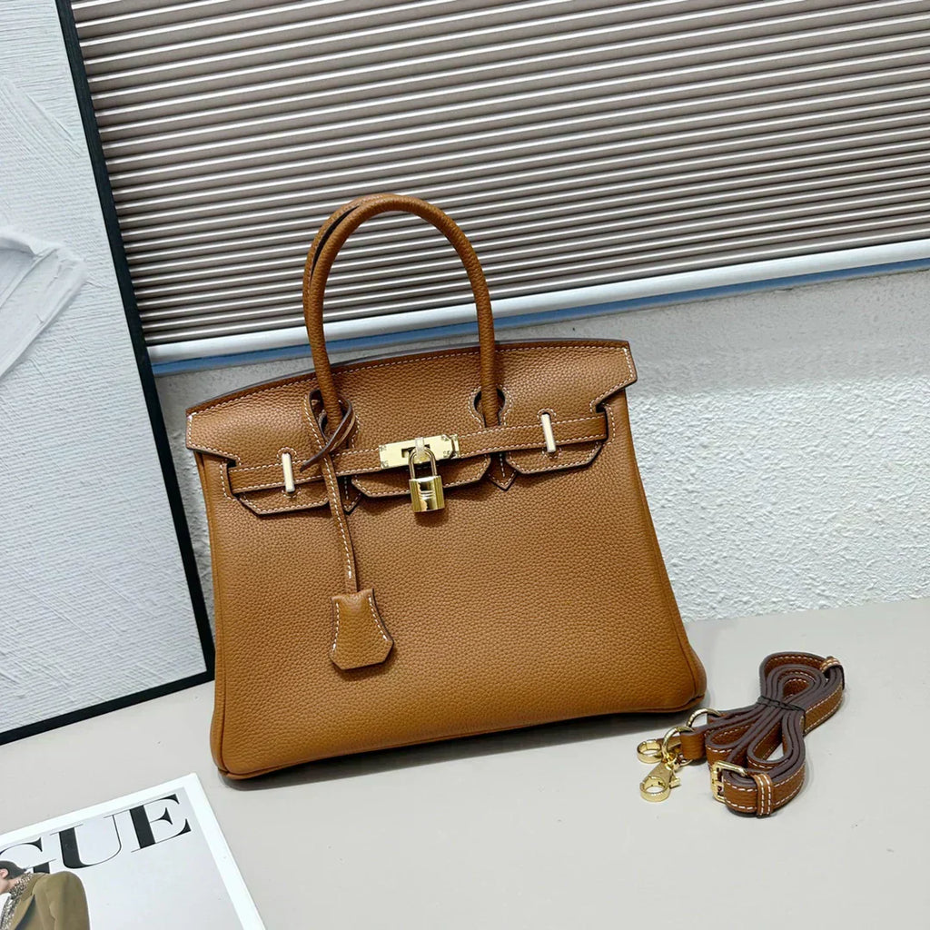 Birkin Gold Tan Togo Leather 25cm Togo calfskin leather Gold accessories