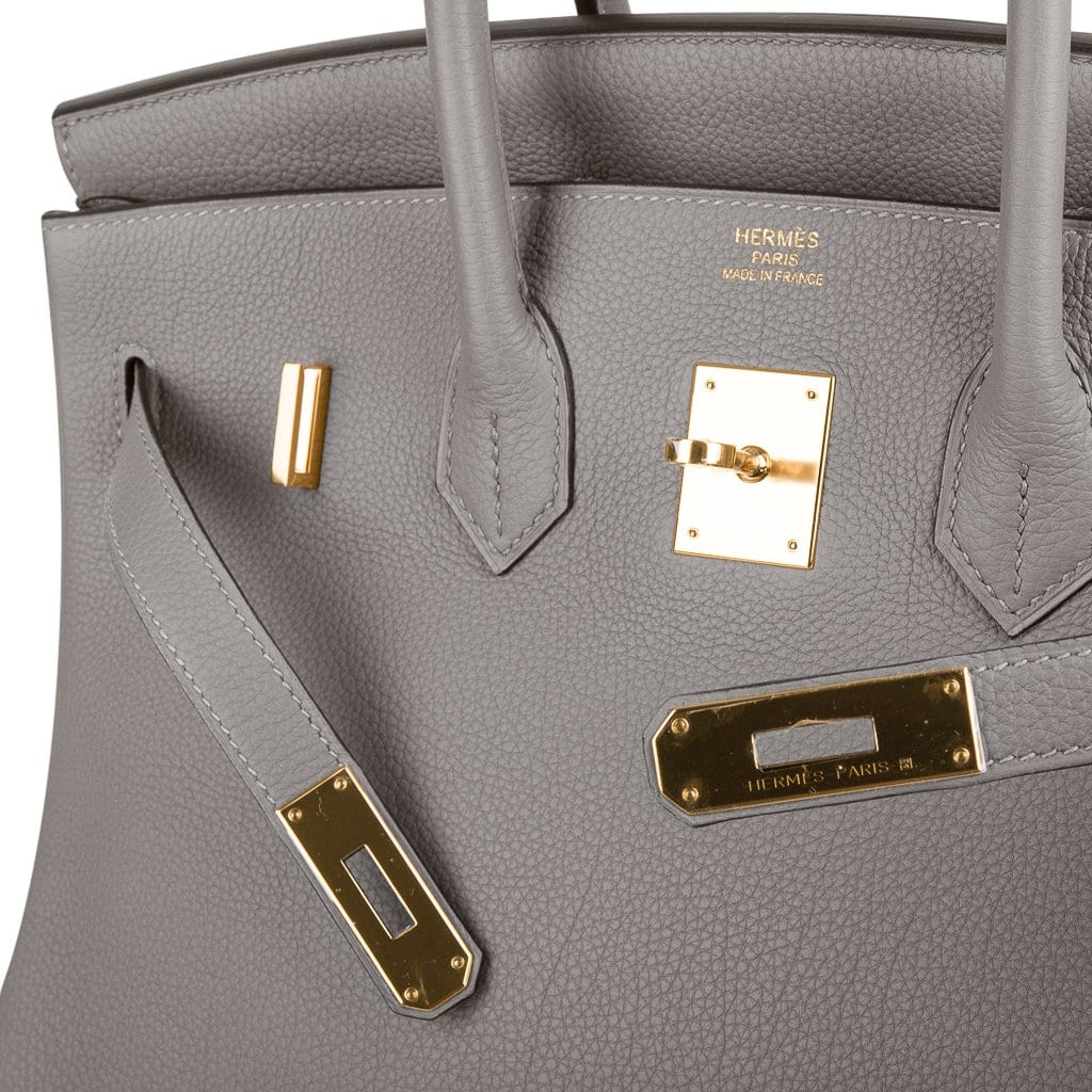 Birkin 35 Bag Gris Asphalte Togo Gold Hardware