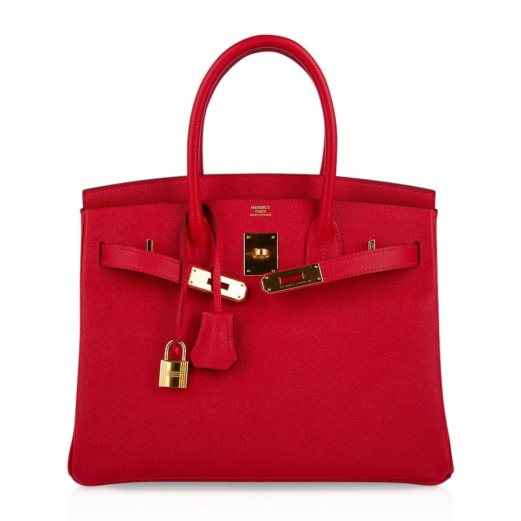 Birkin 30 Bag Rouge Casaque Gold Hardware Epsom Leather