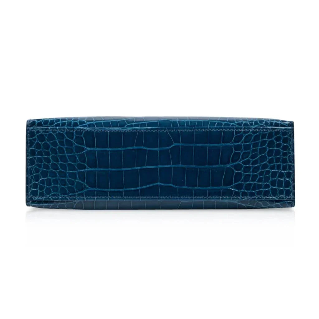 Kelly Pochette Mykonos Alligator Gold Hardware