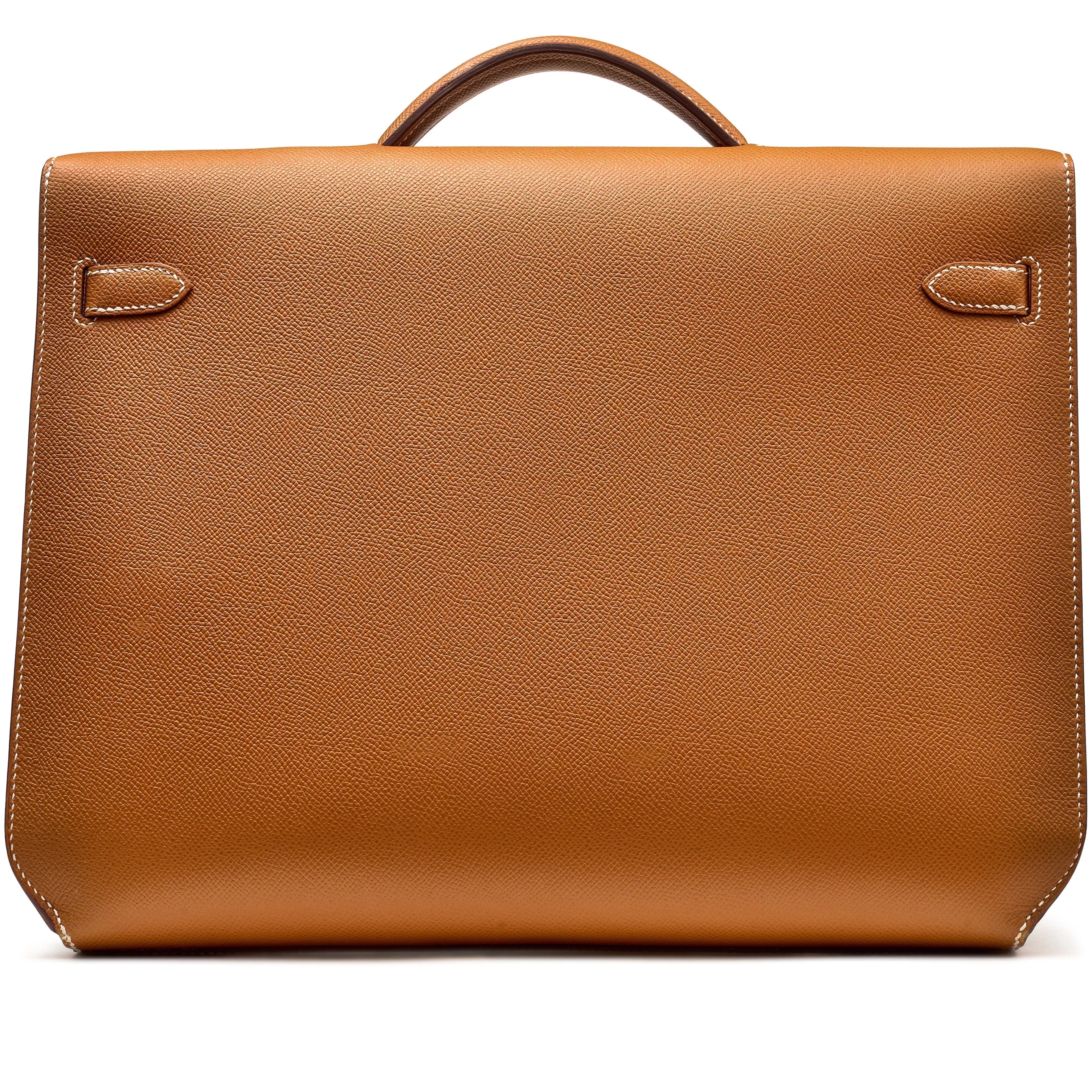 Kelly Depeches 36 Briefcase Gold Epsom horizontal FR trendy frosted leather casual bag