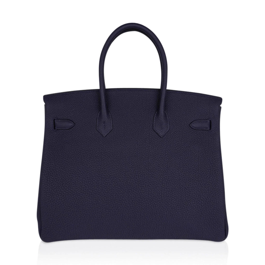 Birkin 35 Bag Blue Nuit Gold Hardware Togo Leather