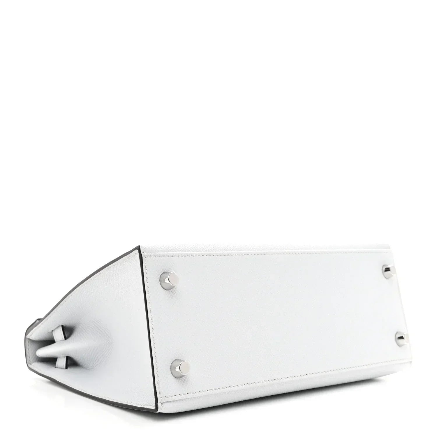Kelly Sellier Gris Pantin Palm-Grained Leather Palladium Hardware