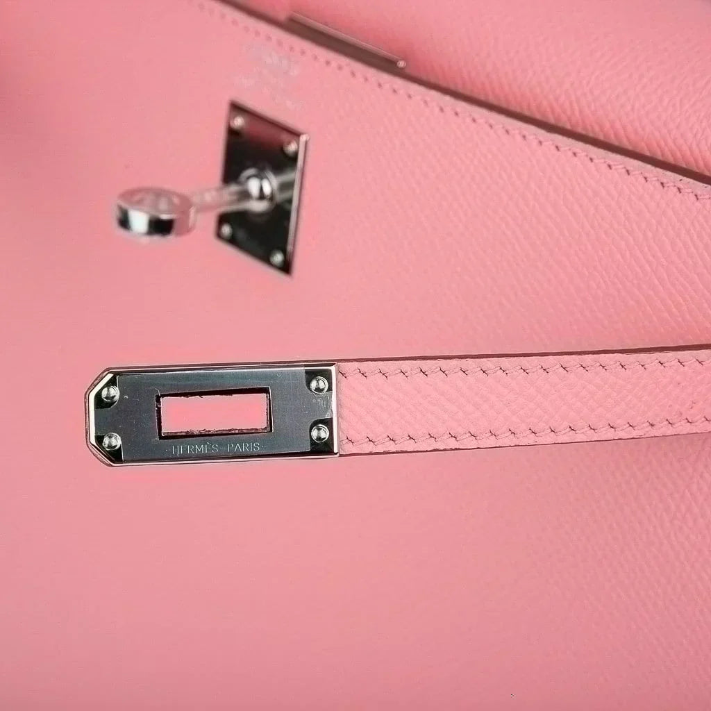 Kelly 25 Sellier Bag Pink Rose Confetti Palladium Hardware Epsom Leather