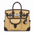 Birkin Cargo 30 Ebène Swift Leather and Khaki Canvas Multi-Pocket Bag