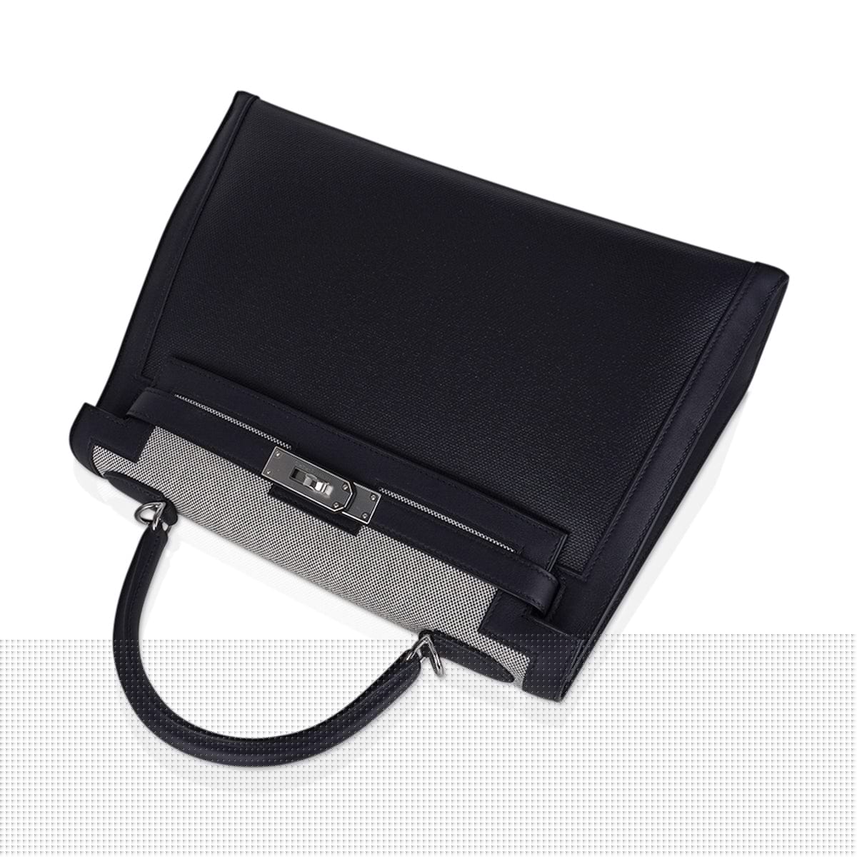 Kelly 32 Sellier Bag Toile H Berline & Plume Swift Leather with Palladium Hardware