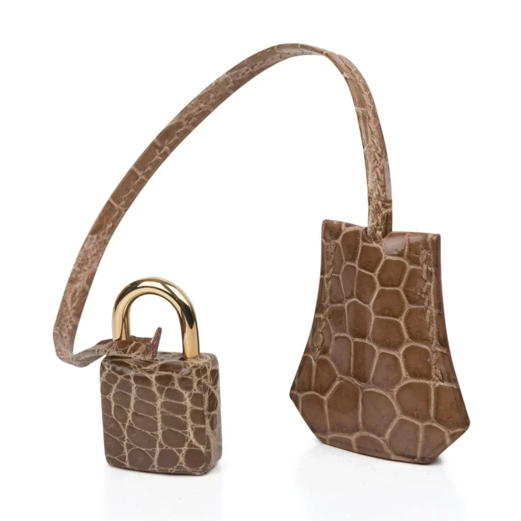 Limited Edition Tri-Color Kelly Sellier 32 Bag Poussiere Poudre Ficelle Porosus Crocodile