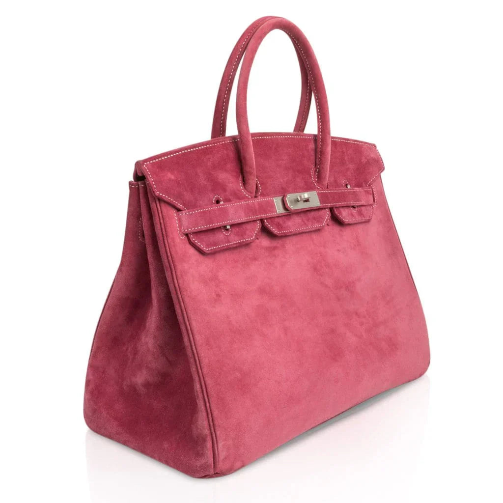 Birkin 35 Bag Fuchsia Pink Doblis Palladium Rare