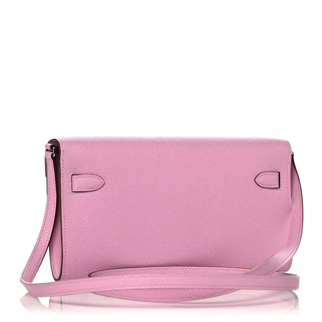 Kelly To Go Wallet Mauve Sylvestre Epsom Palladium Hardware