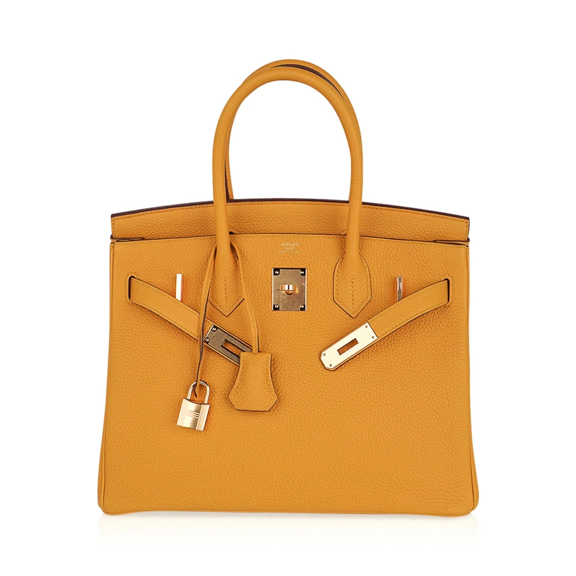 Birkin 30 Bag Jaune Ambre Gold Hardware Togo Leather