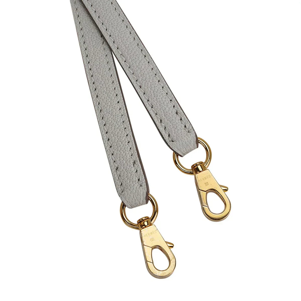Mini Kelly 20 Bag Sellier Mushroom Chevre with Gold Hardware