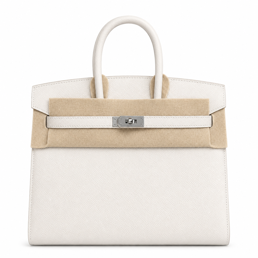 Birkin 25 Sellier 10 Craie Epsom Silver Hardware