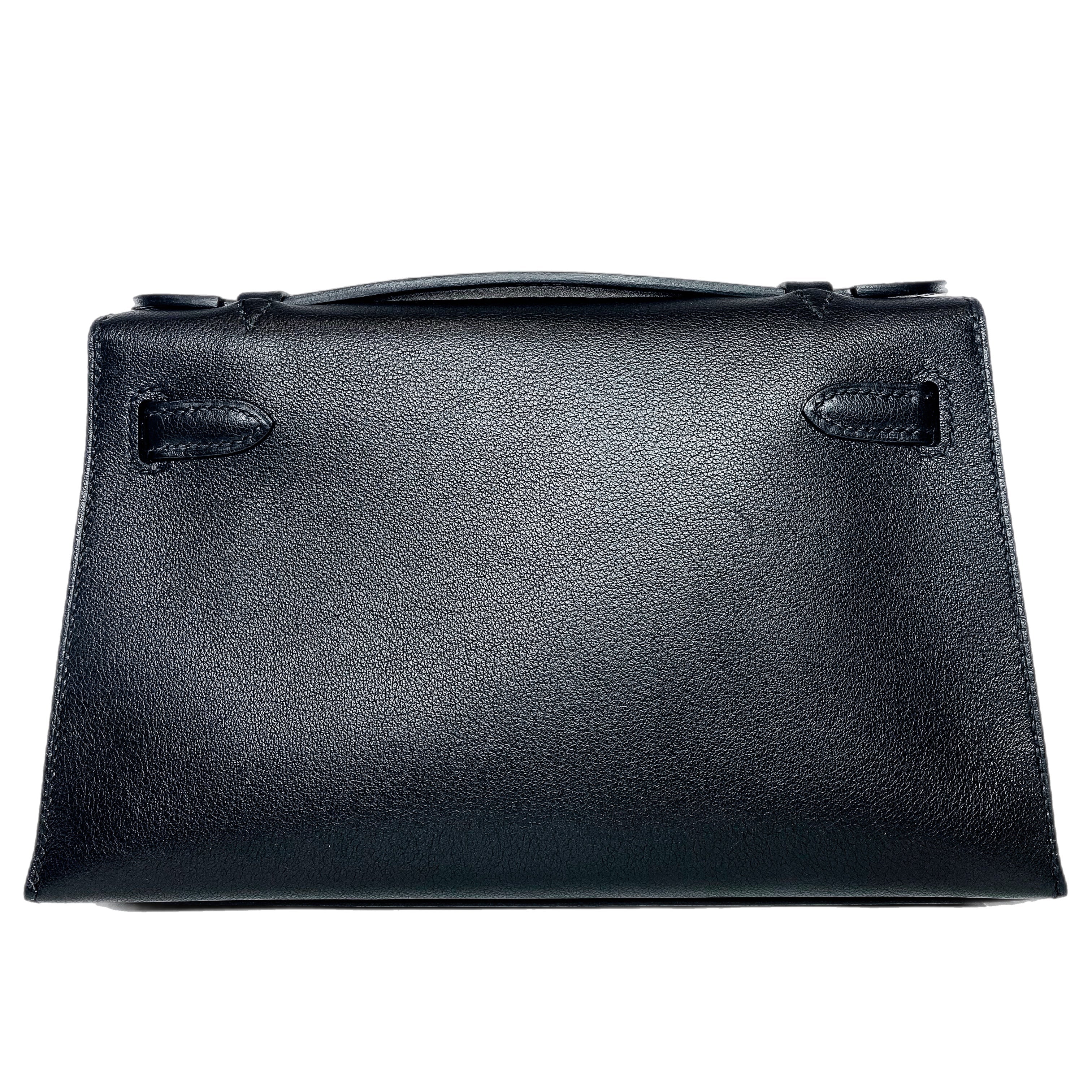 Kelly Pochette Noir Madame Gold Hardware