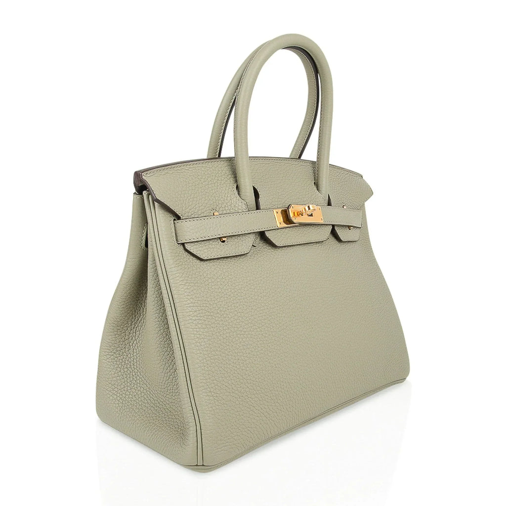 Birkin 30 Bag Sage (Sauge) Clemence Leather Gold Hardware
